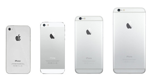 Les 4 tailles d'iPhone